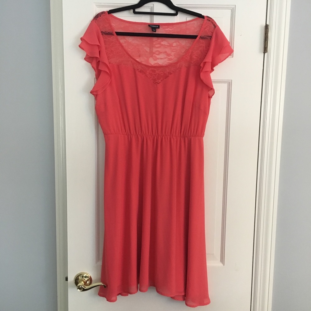 Never Worn Torrid Coral Plus Size Dress 1X